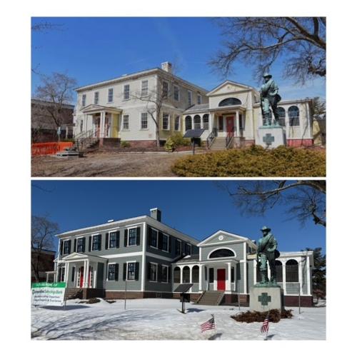 Before and After Leavitt Hovey House, Greenfield, MA